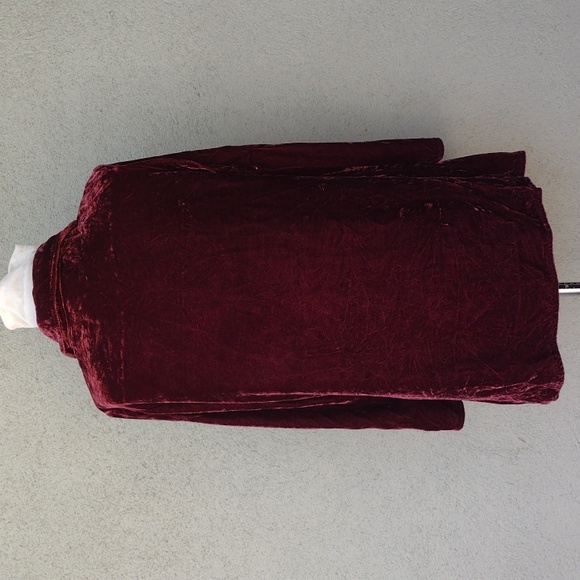 Soft Surroundings Deep Red Velour Jacket PS - Picture 2 of 8